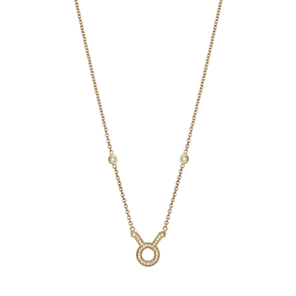 Pave Diamond Zodiac Necklace