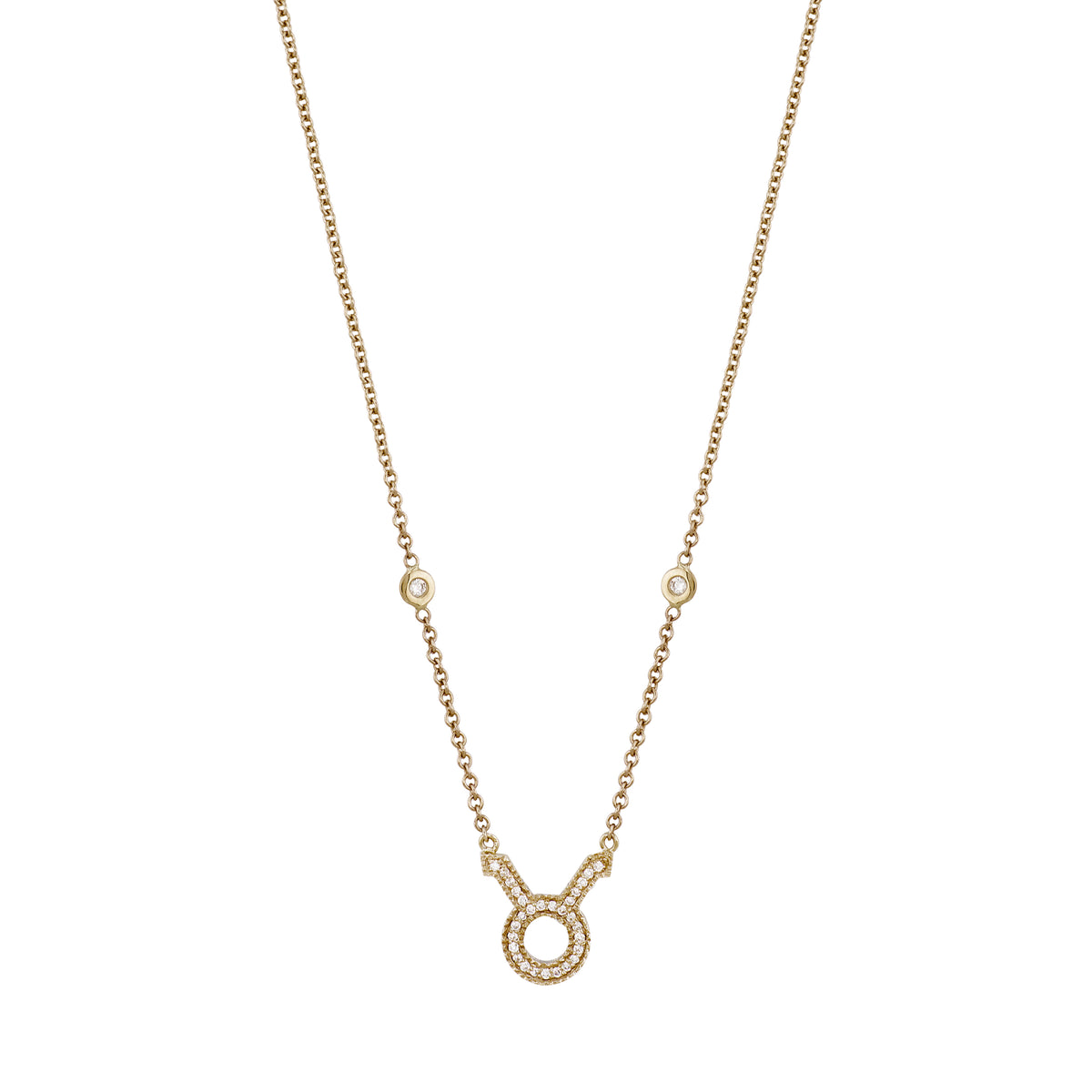 Pave Diamond Zodiac Necklace