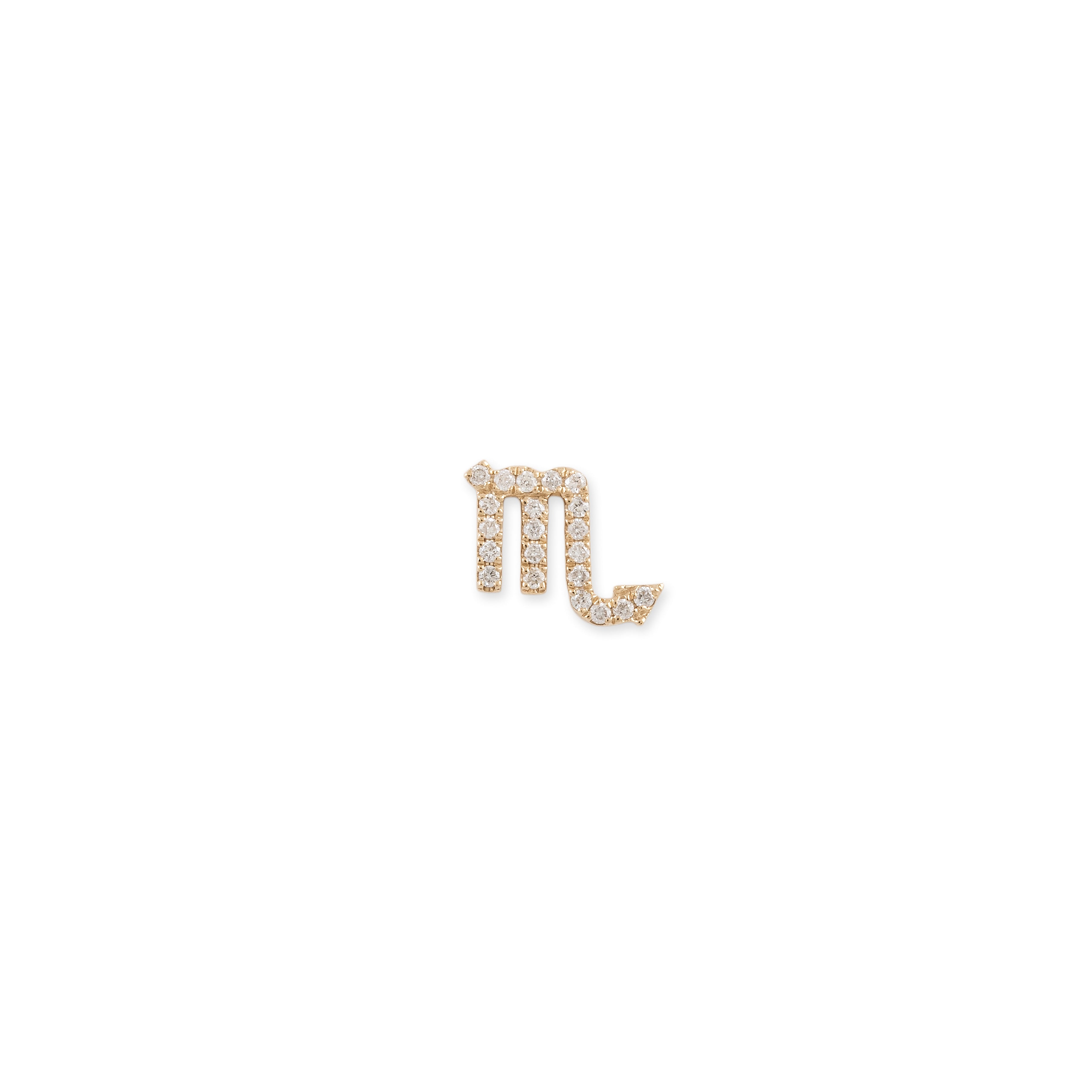 Pave Diamond Zodiac Stud