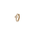 Diamond Baguette Pave Mini Hoop
