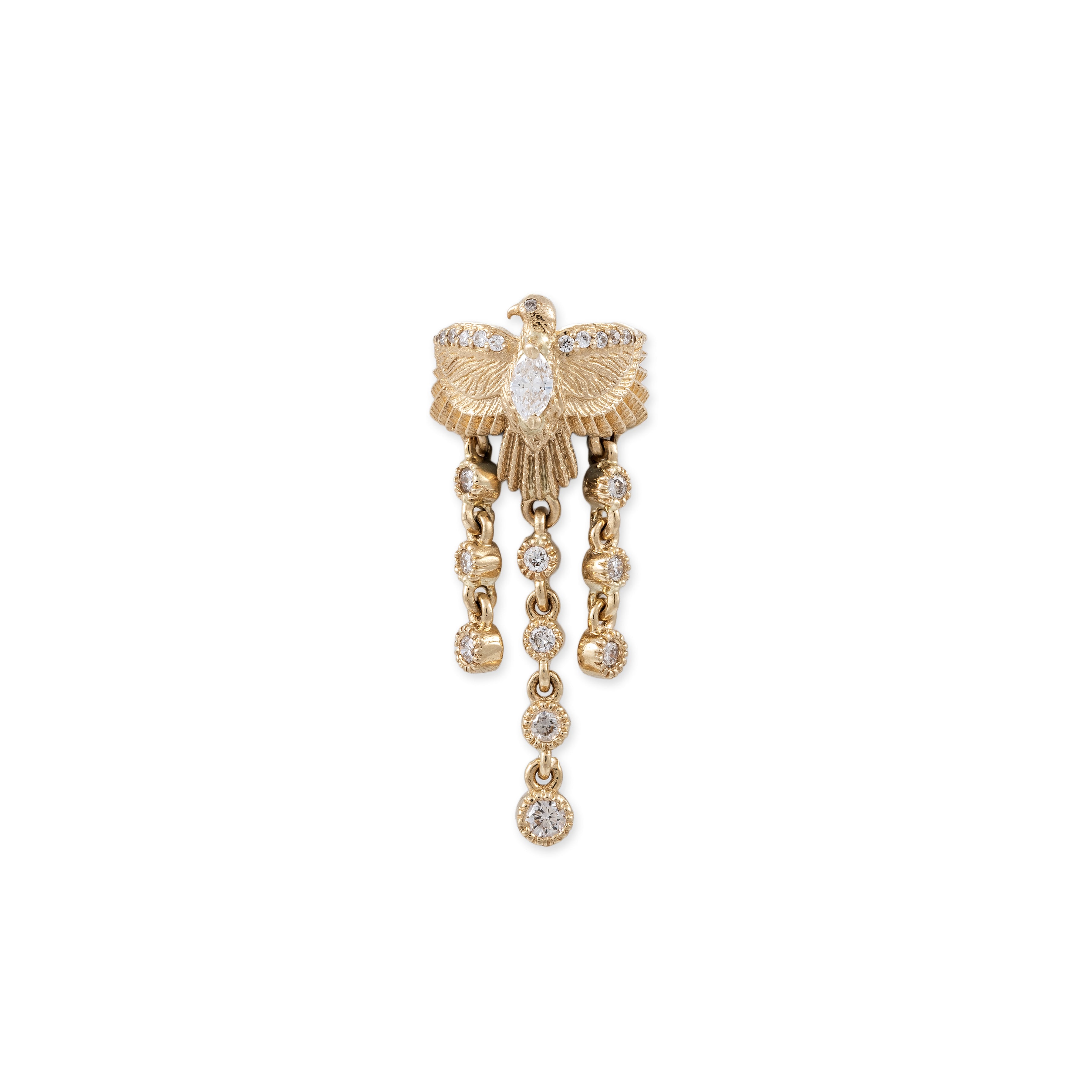 Pave Thunderbird Diamond Shaker Ear Cuff