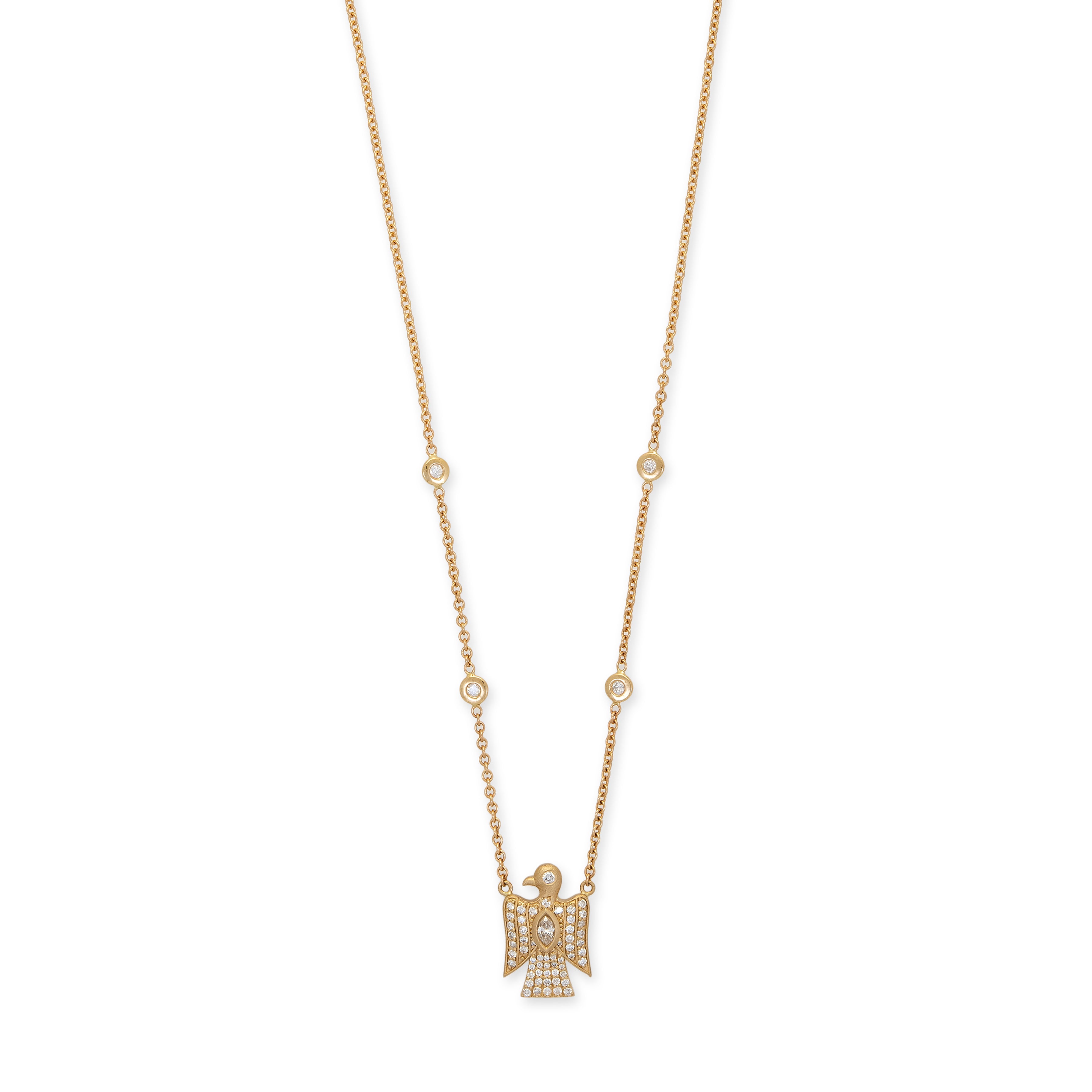 Small Pavé Thunderbird Diamond Necklace