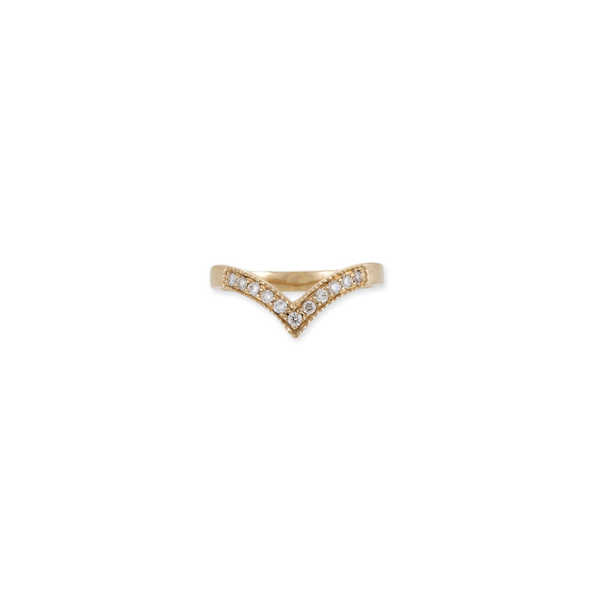 Pave Diamond V Ring