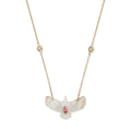 Gemstone Marquise Small Pearl Thunderbird Diamond Necklace
