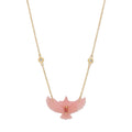Pink Tourmaline Marquise Small Pink Opal Thunderbird 2 Diamond Necklace