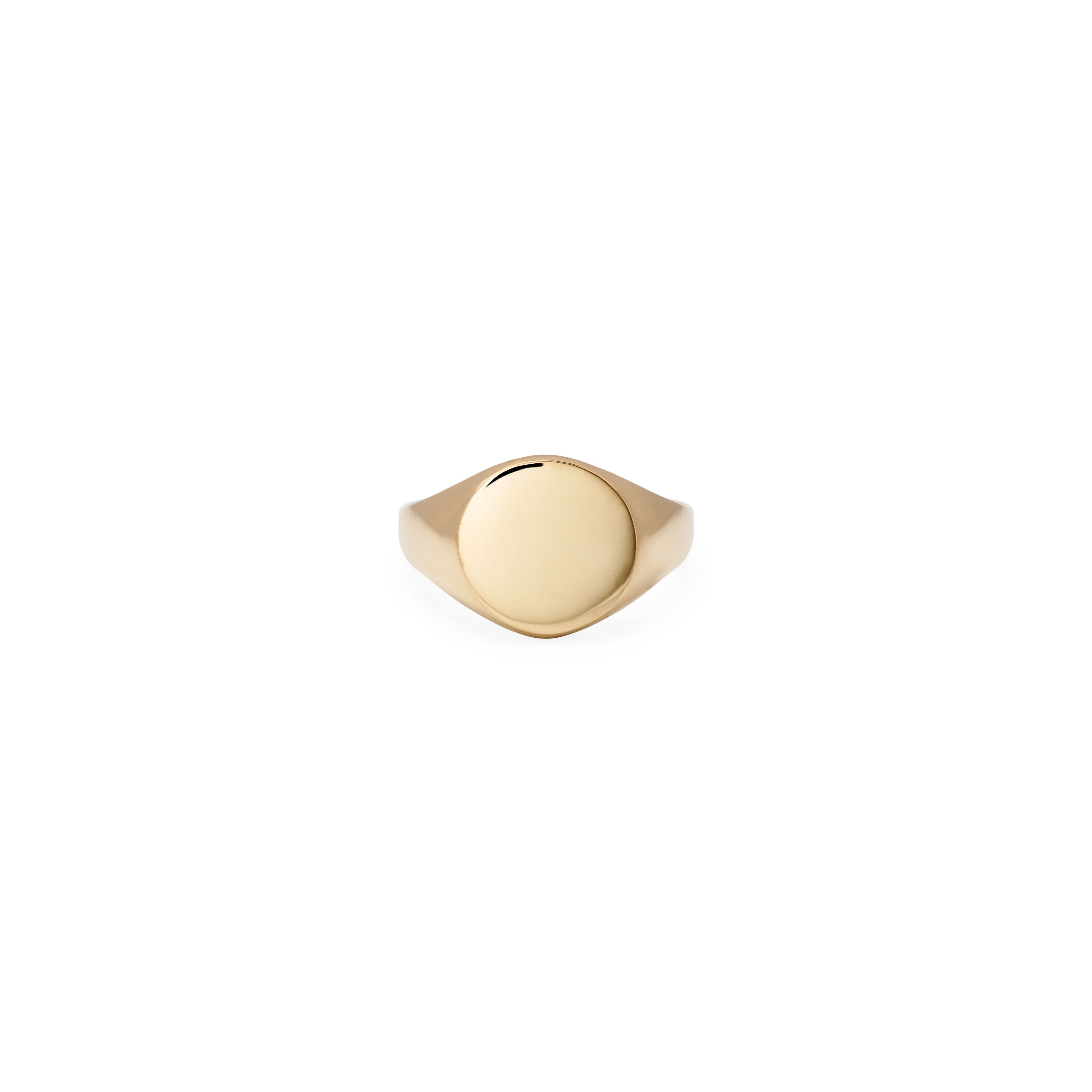 Personalized Small Round Signet Ring