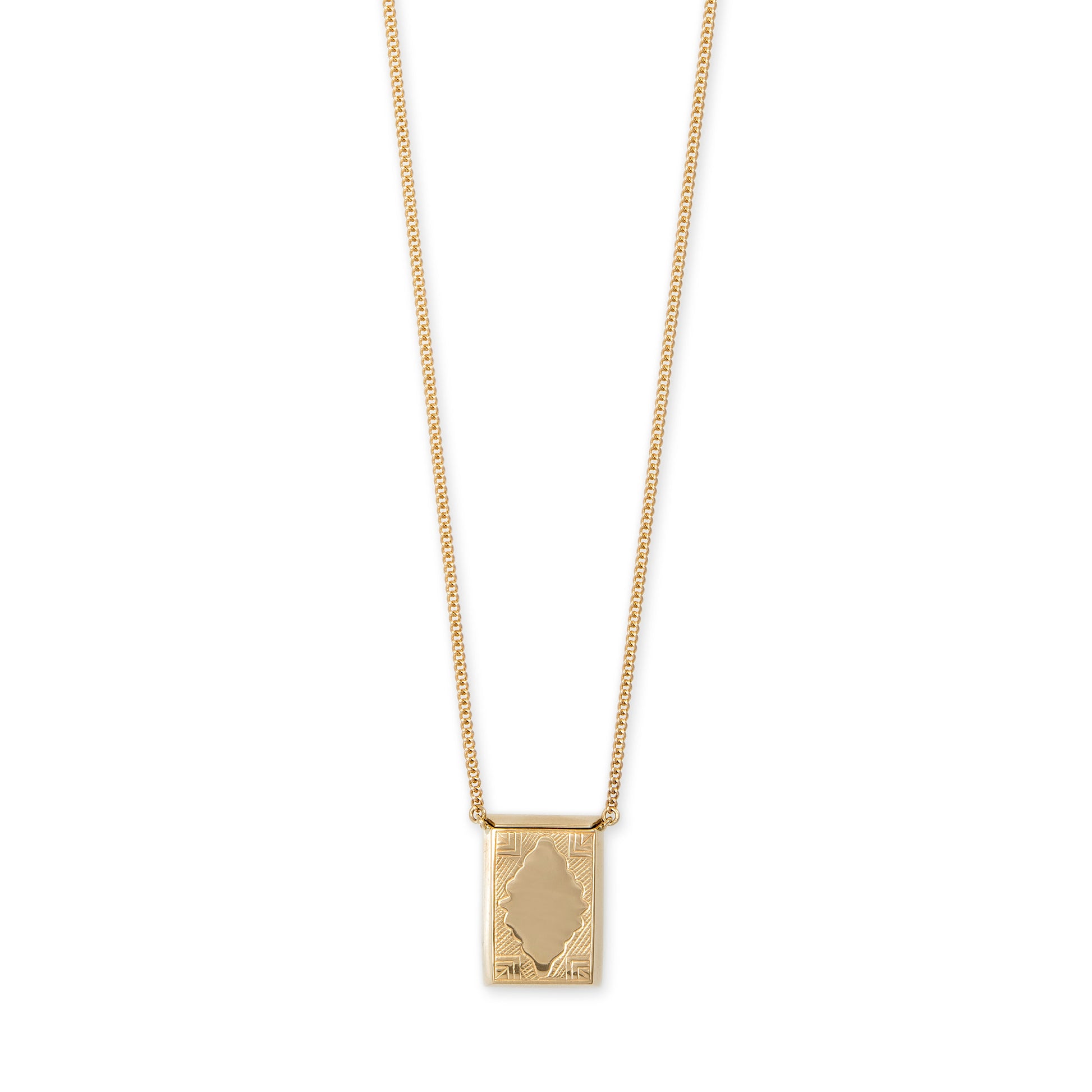 Prayer Box Curb Chain Necklace
