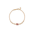 Pink Tourmaline Baguette Sophia Diamond Bracelet