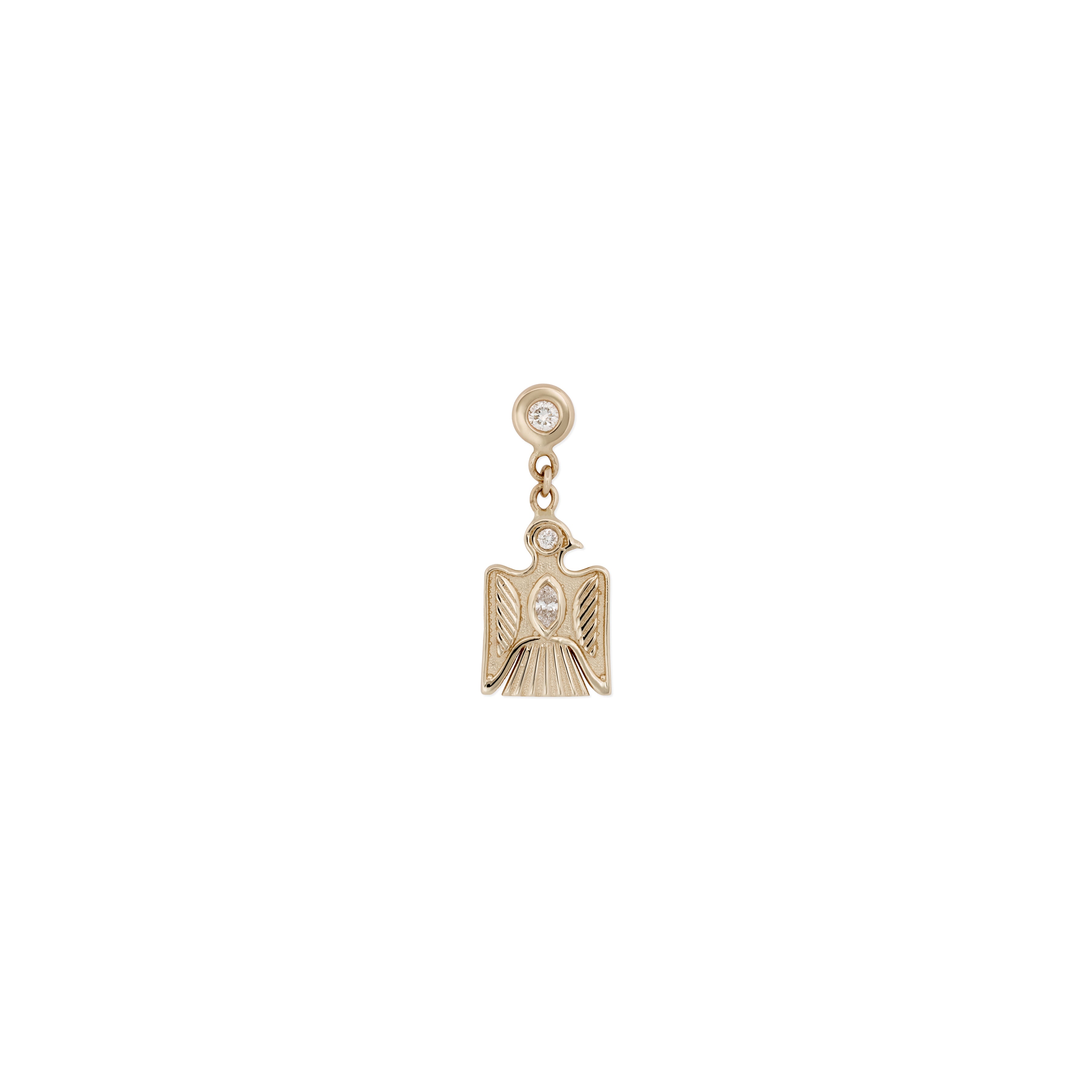 Diamond + Small Marquise Center Thunderbird Drop Stud