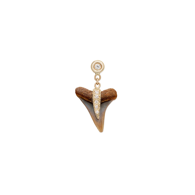 Pave Shark Tooth Drop Stud