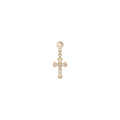 Diamond + Pave Cross Drop Stud