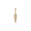 Diamond + Pave Feather Drop Stud