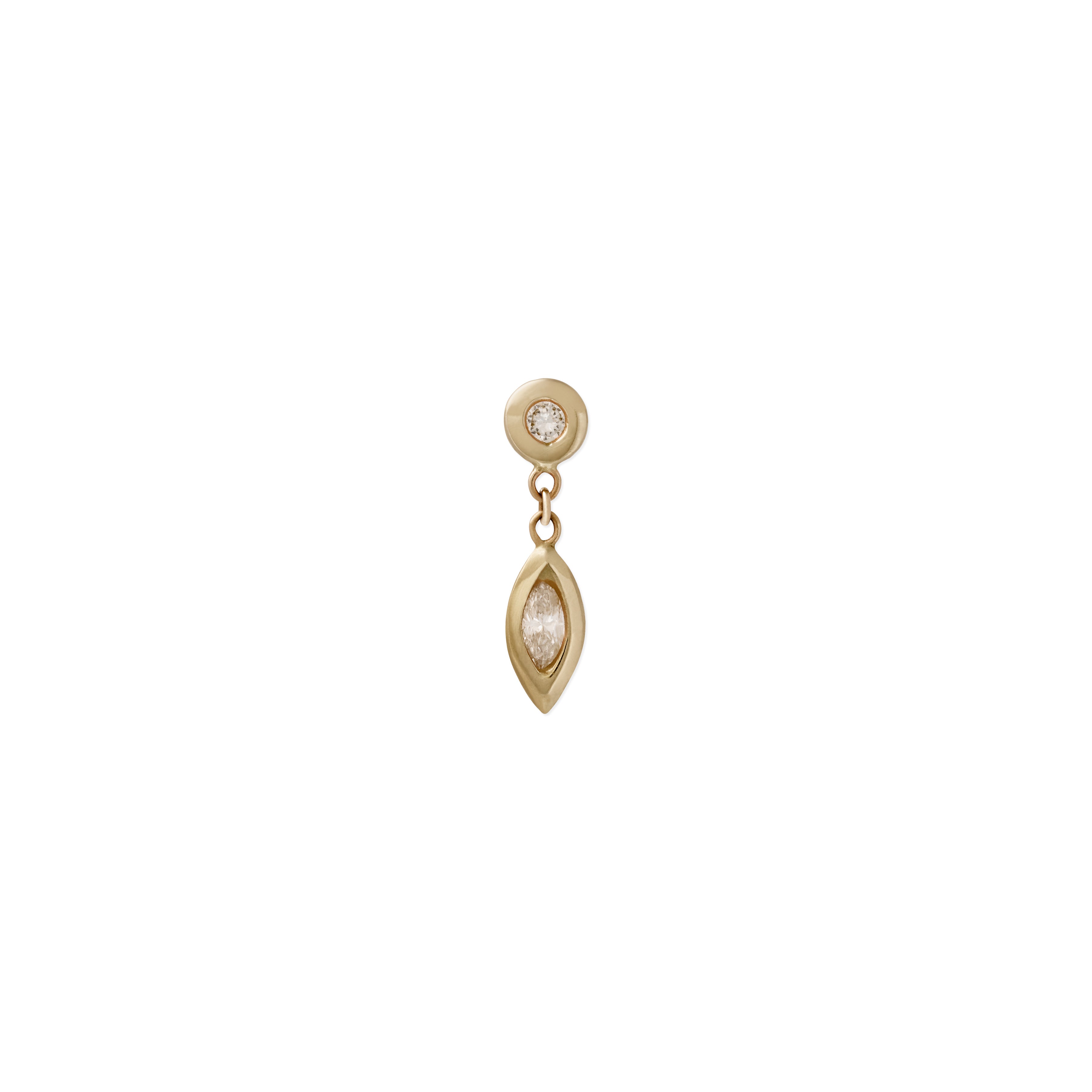 Marquise Diamond Drop Stud
