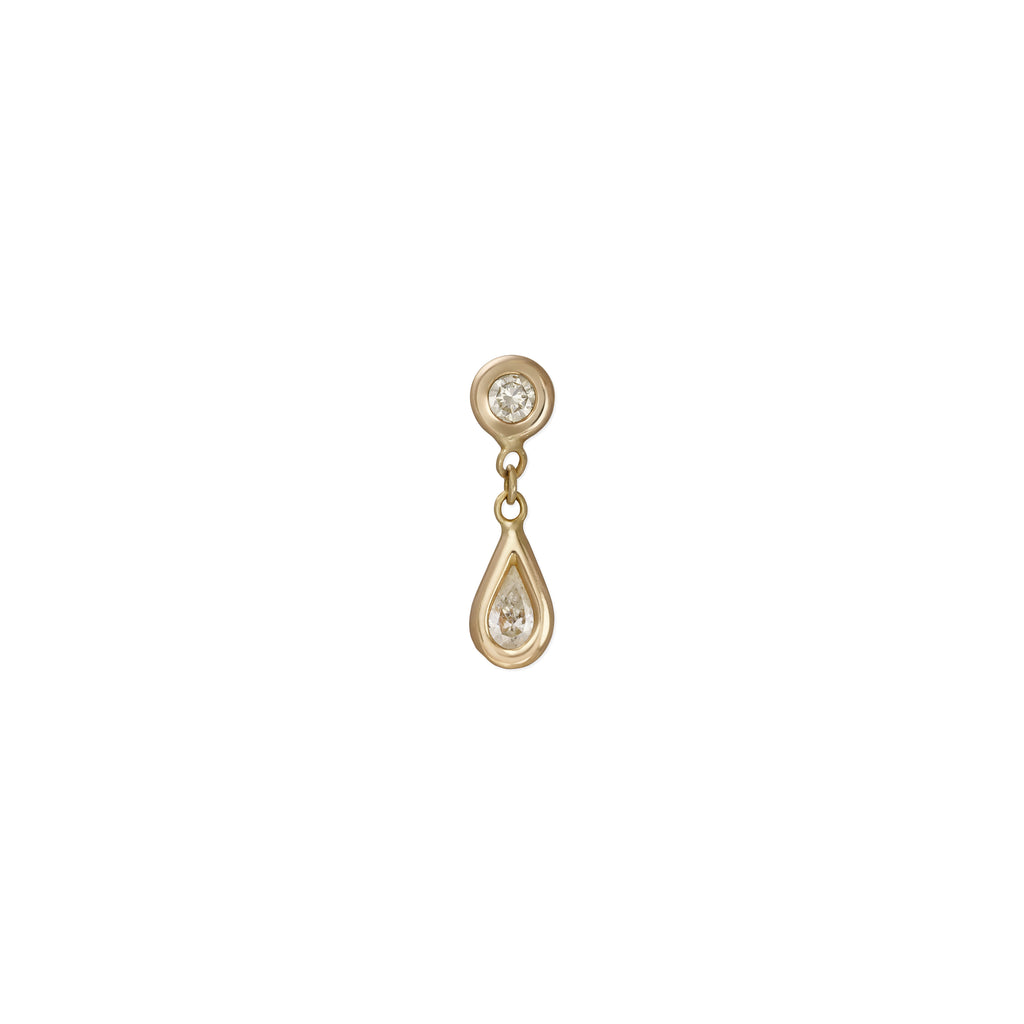Teardrop Diamond Drop Stud