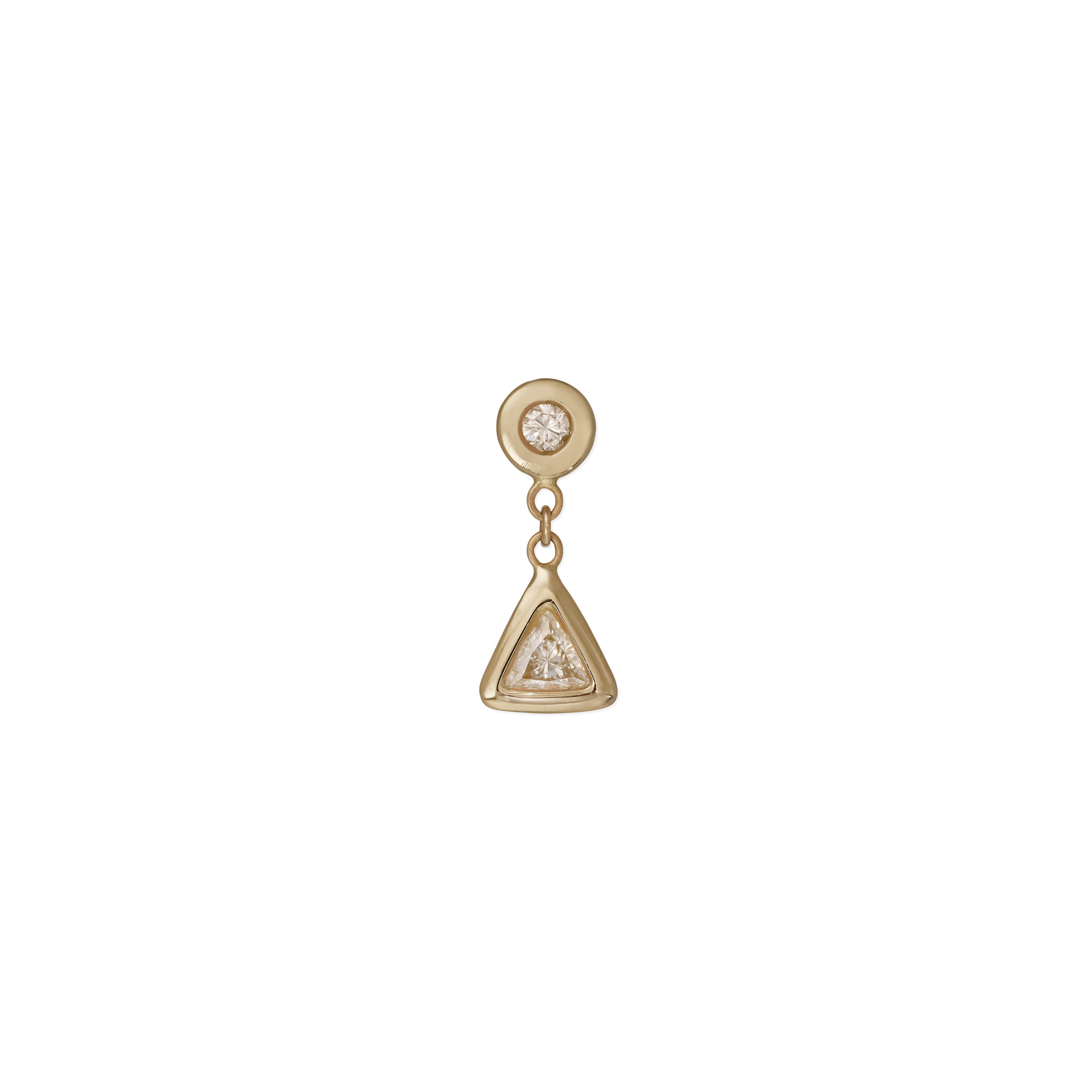 Trillion Diamond Drop Stud