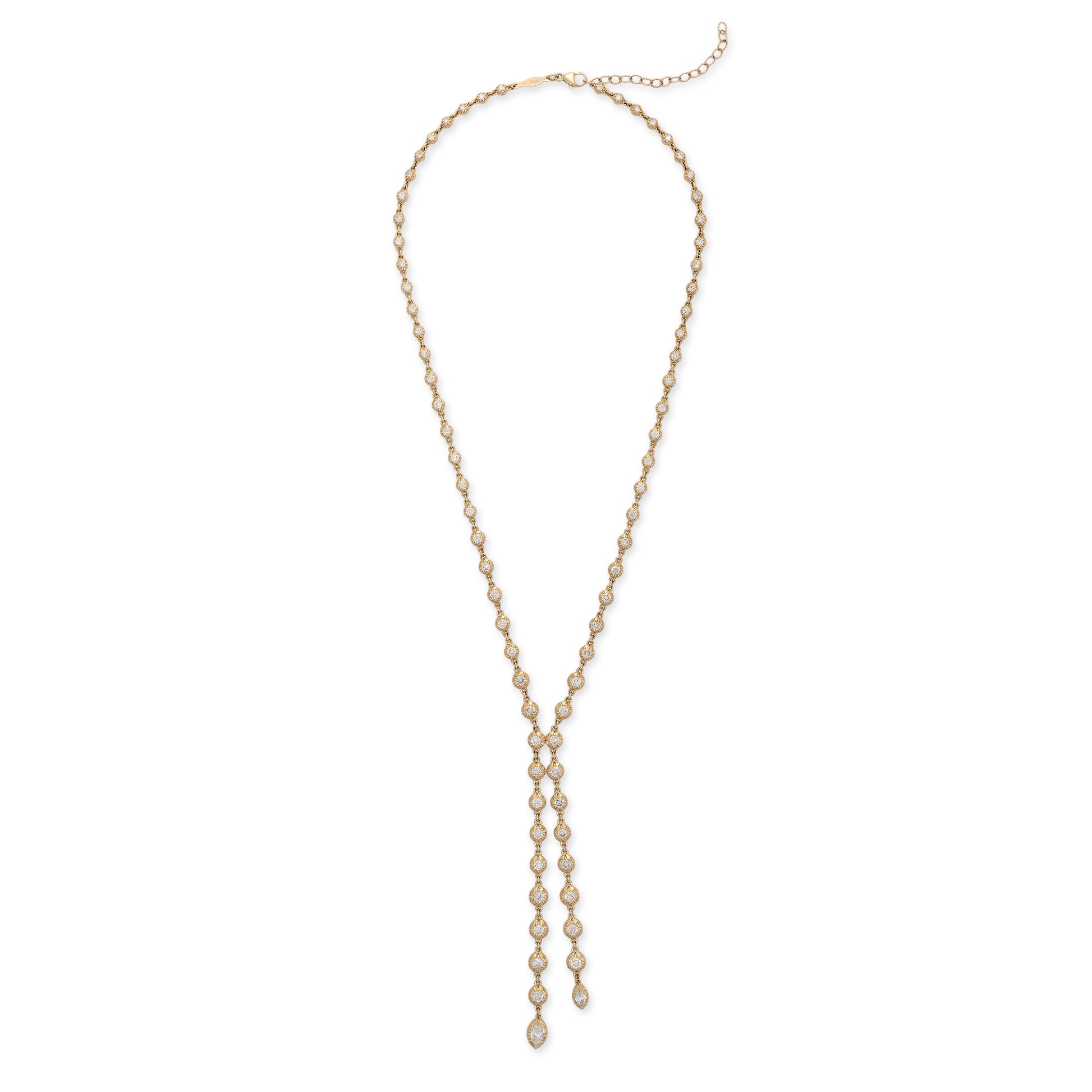Round + Marquise Sophia Diamond Bolo Necklace