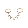 Round + Teardrop Sophia Diamond Chain Connecting Pave Rings