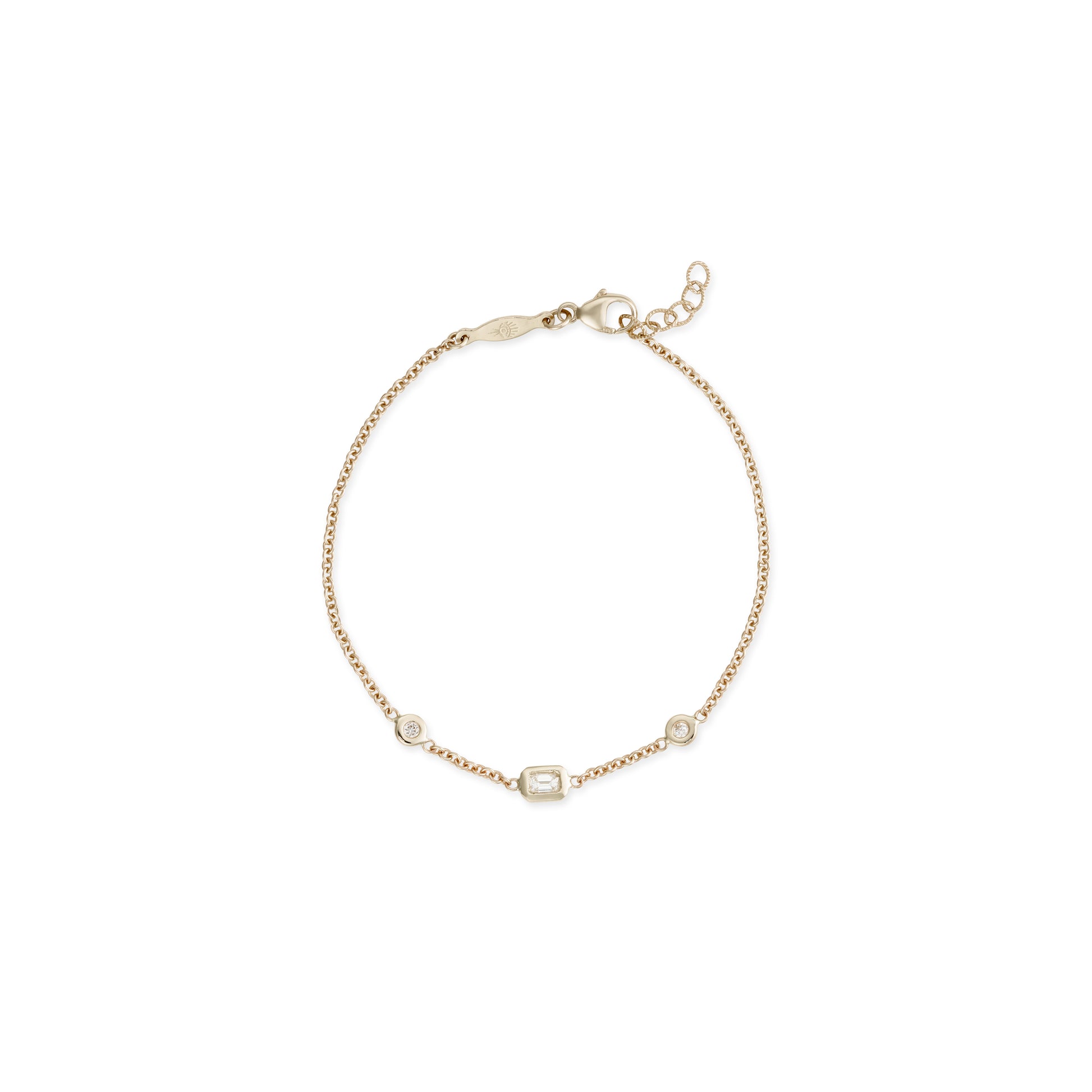 Round and Baguette Diamond Bracelet