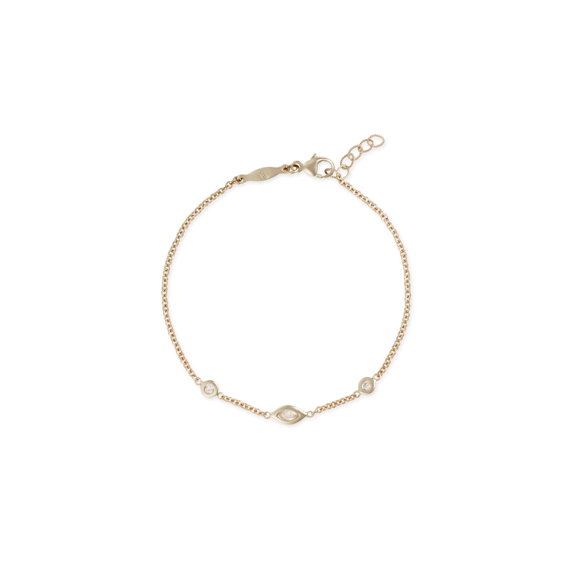 Round and Marquise Diamond Bracelet