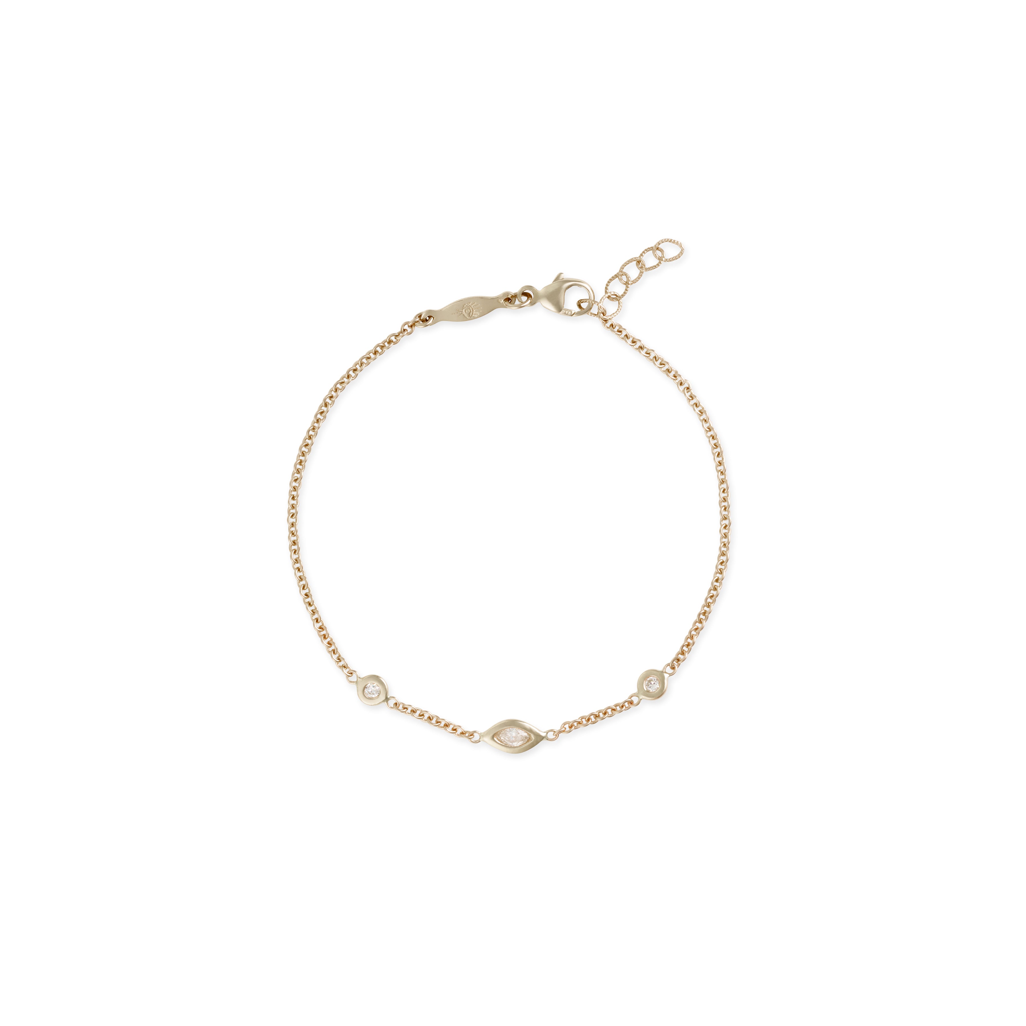 Round and Marquise Diamond Bracelet