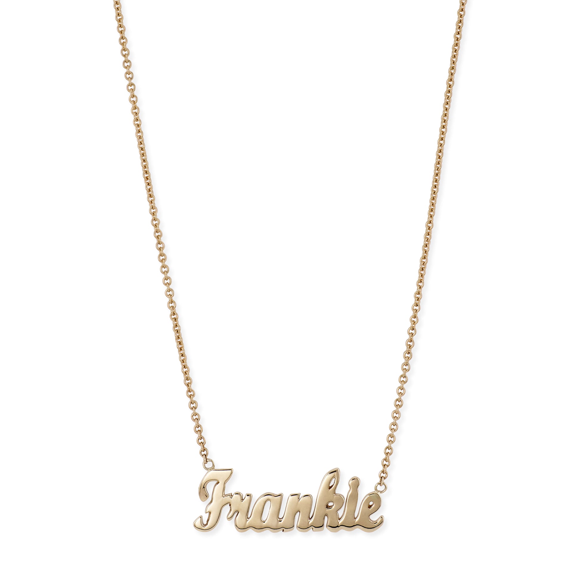 Personalized Script Nameplate Necklace