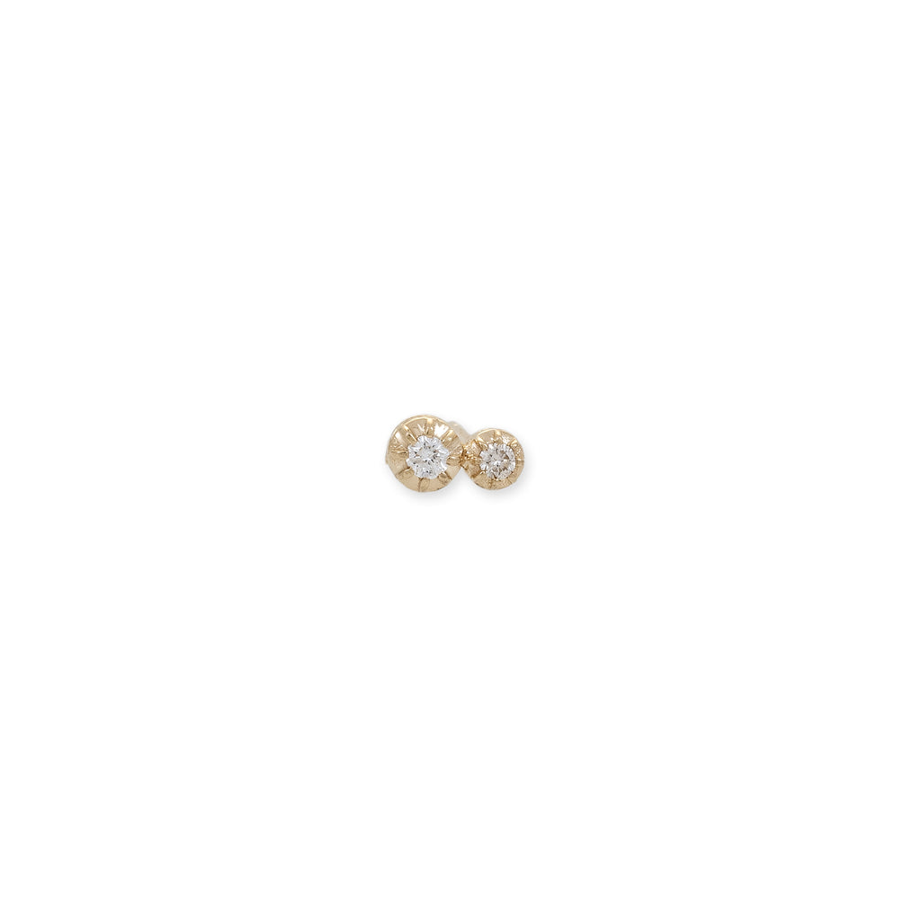 SMALL 2 GRADUATED ROUND SOPHIA DIAMOND STUD
