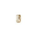 Small Rectangle 2 Row Baguette Diamond Mini Hoop