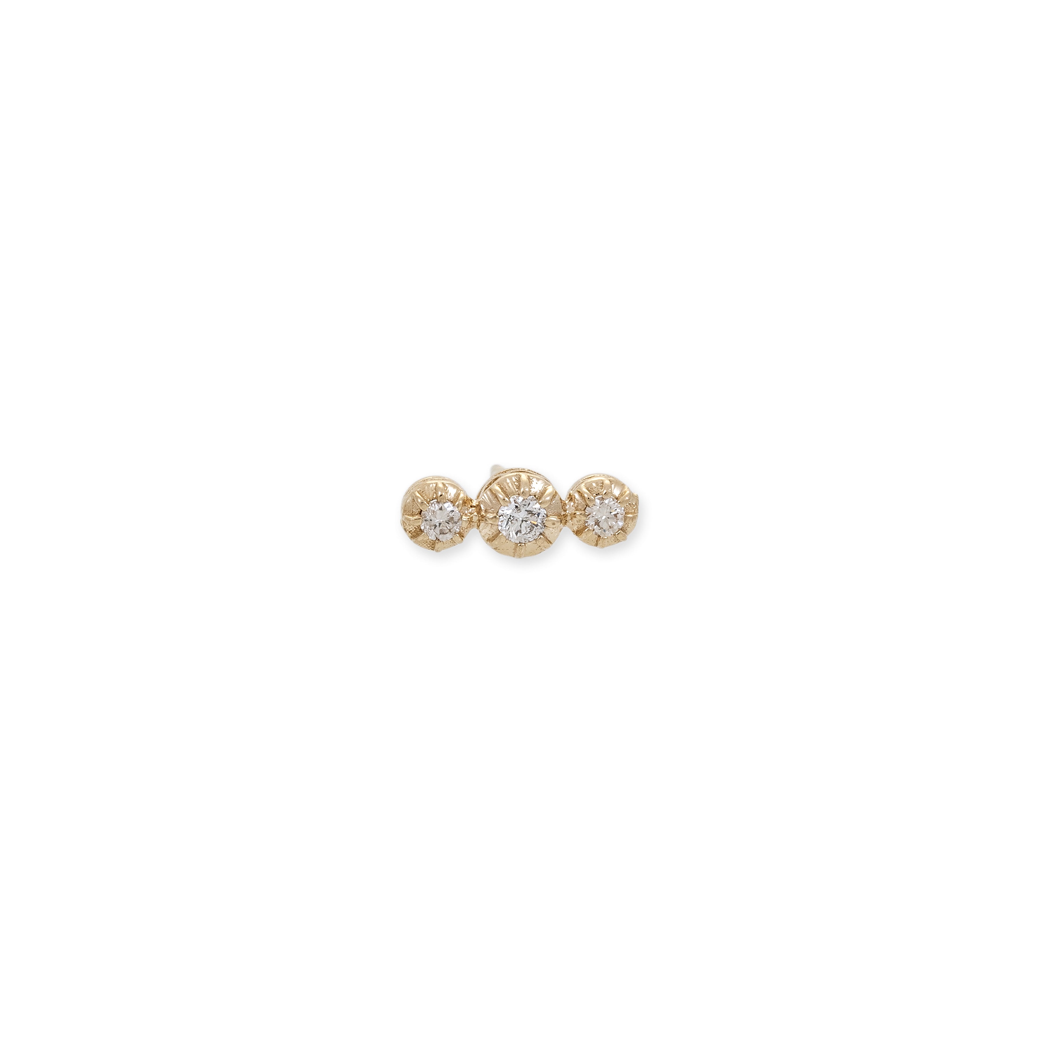 3 Small Graduated Round Sophia Diamond Stud