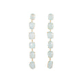 Freeform Slice Chalcedony Earrings
