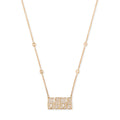 Pave Diamond Small "Mama" Necklace