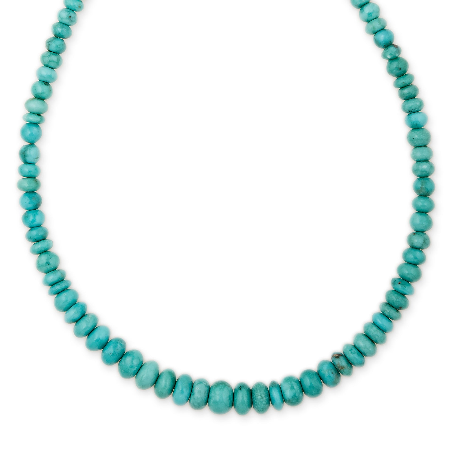 Small Graduated Turquoise Beaded Necklace