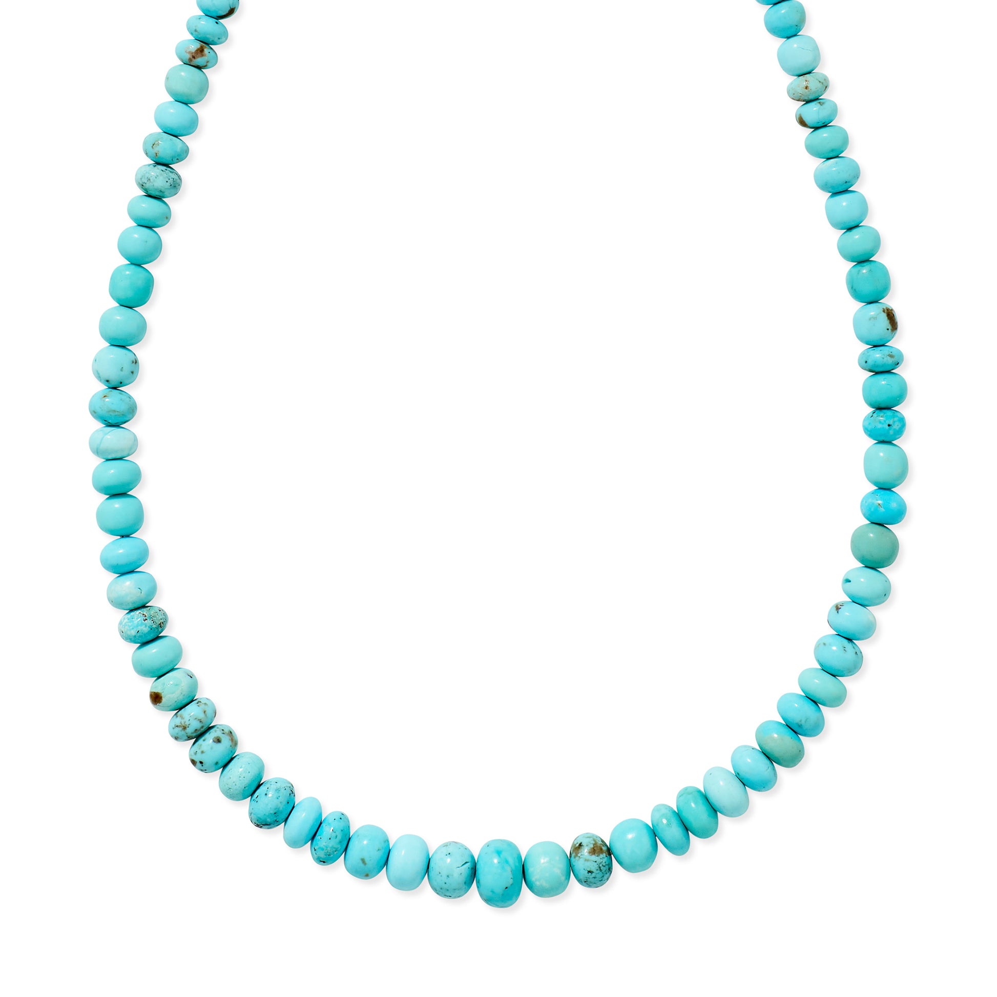 Small Graduated Turquoise Beaded Necklace