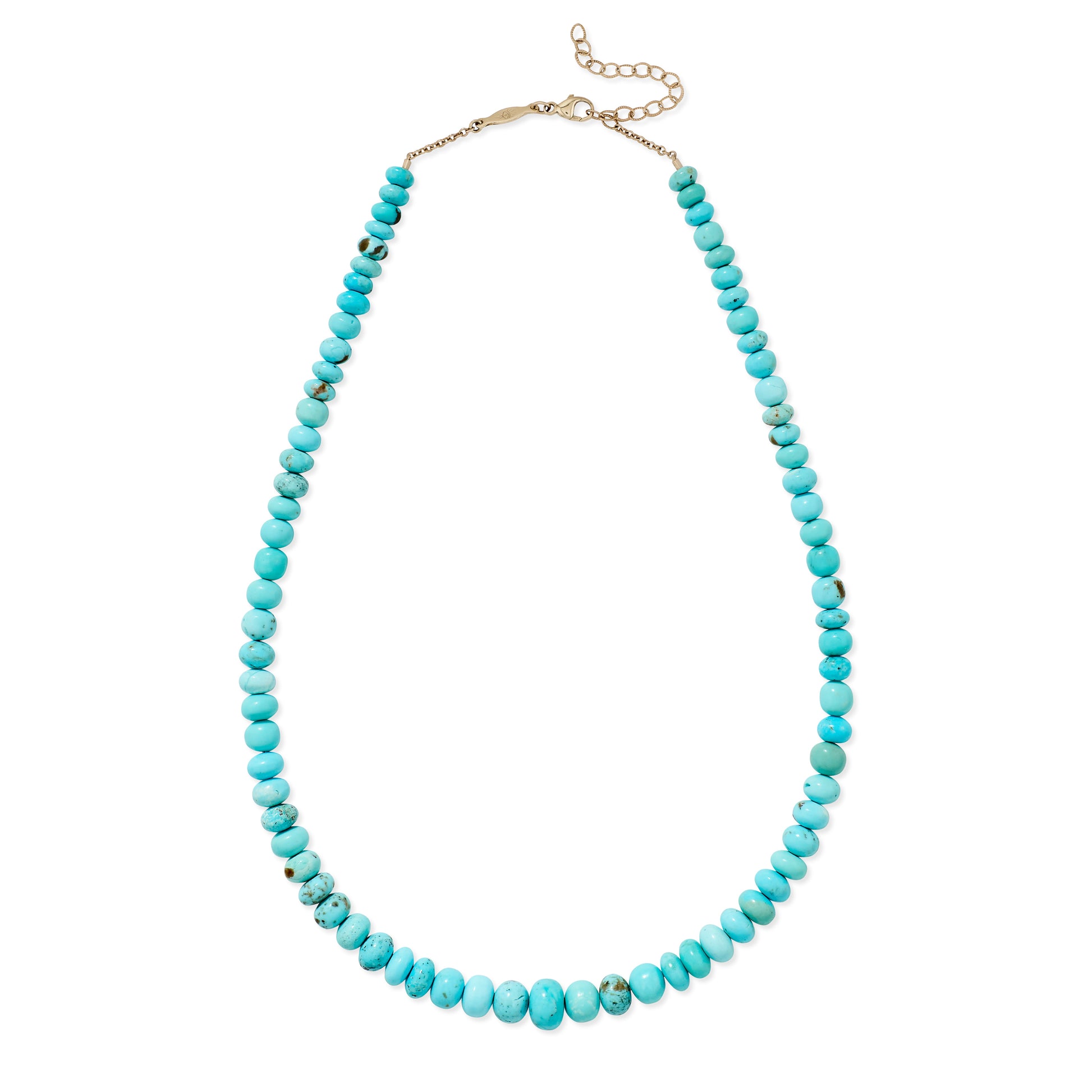 Small Graduated Turquoise Beaded Necklace