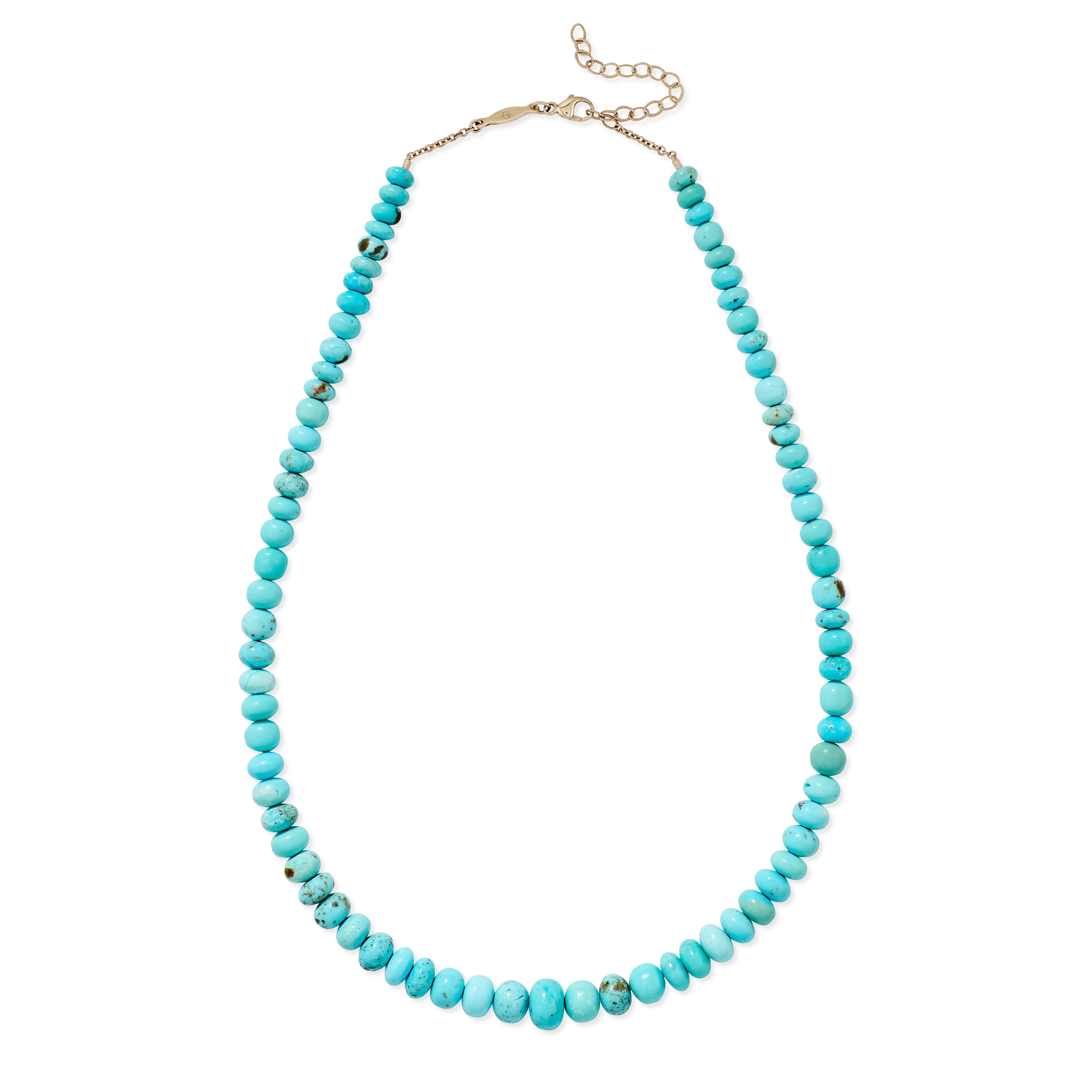 Small Graduated Turquoise Beaded Necklace