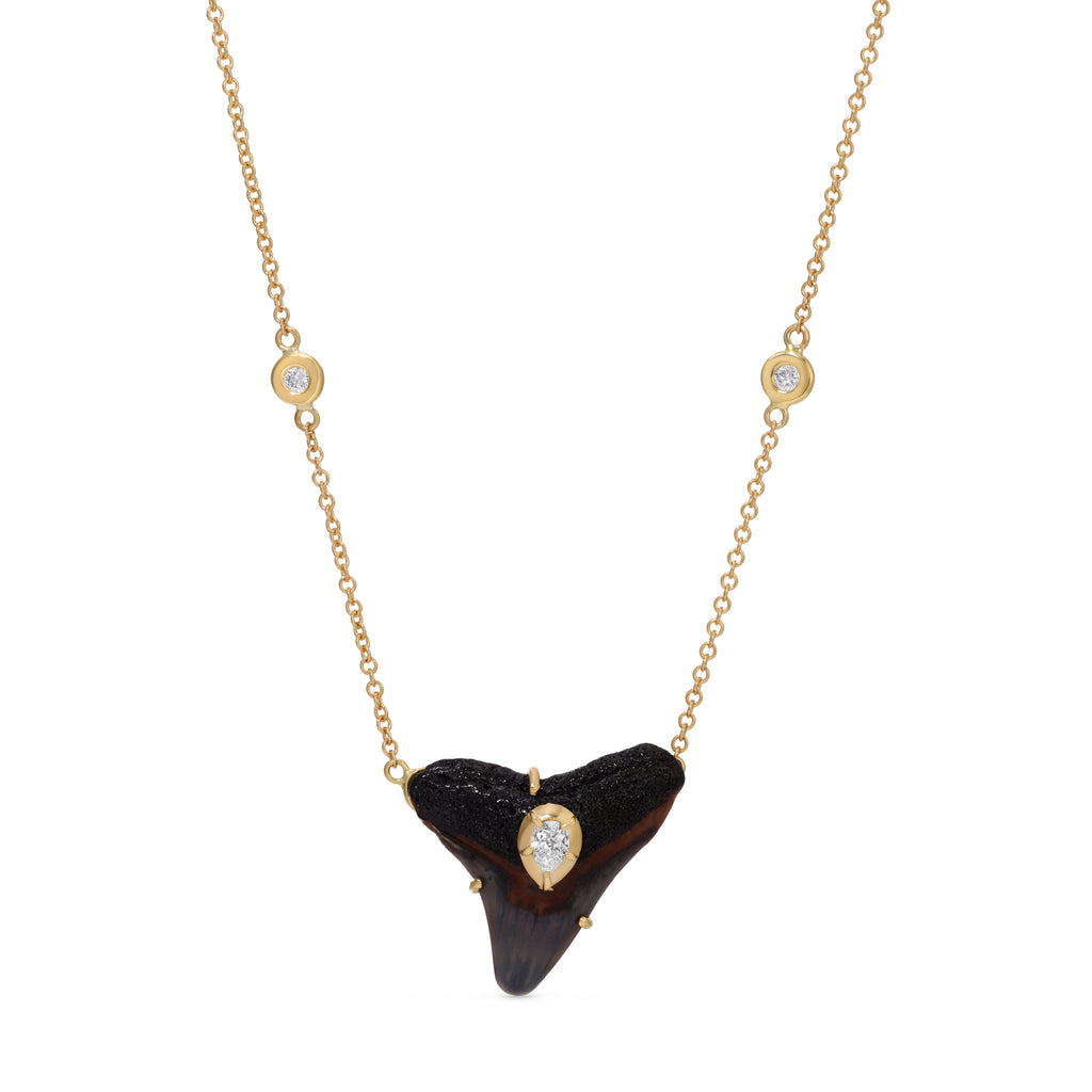 Teardrop Sophia Diamond Shark Tooth Necklace