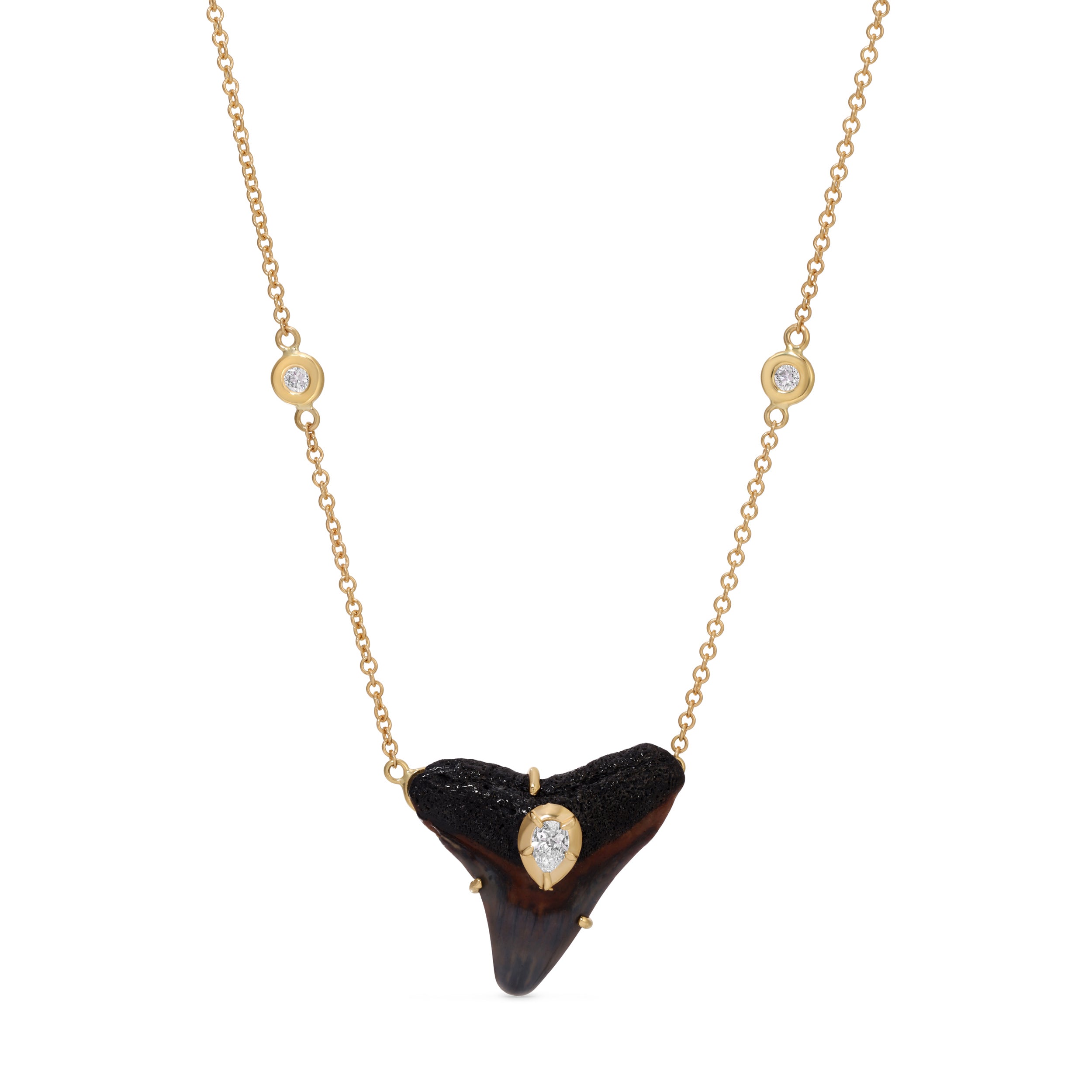 Teardrop Sophia Diamond Shark Tooth Necklace