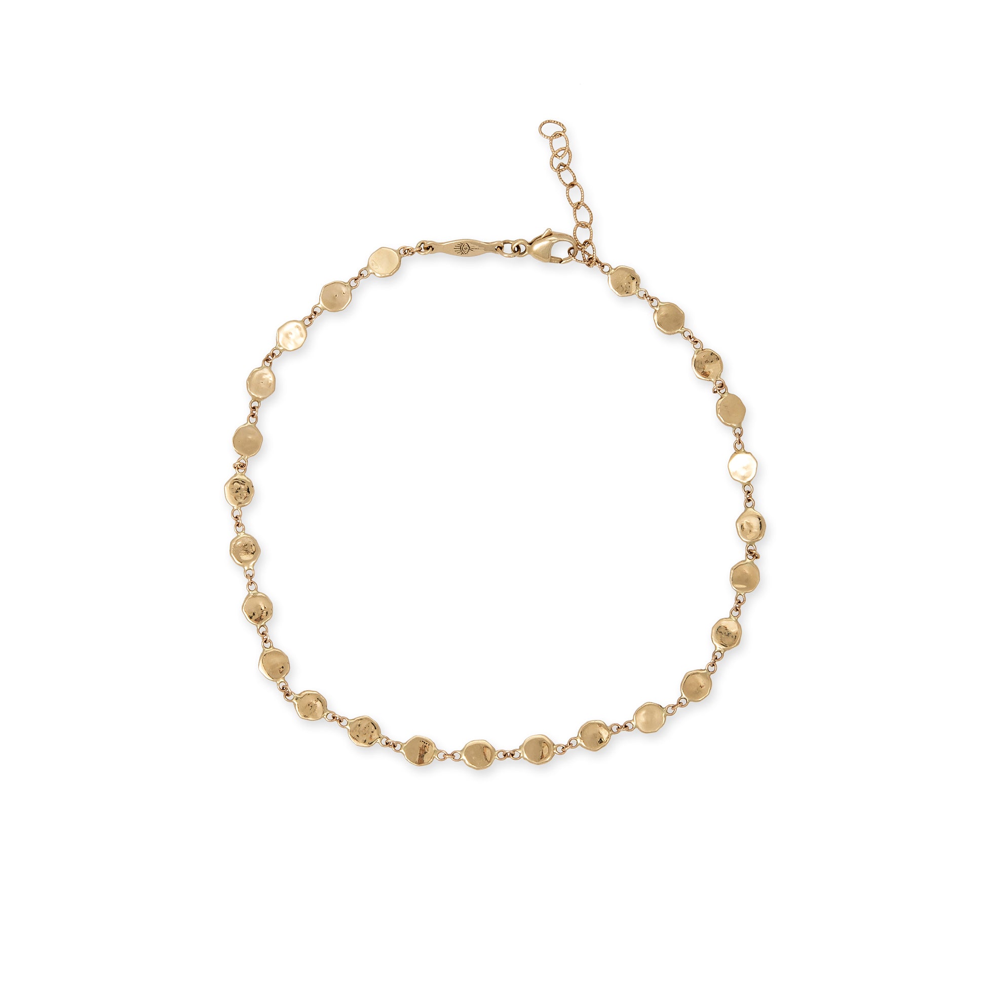 Small Hammered Disc Anklet