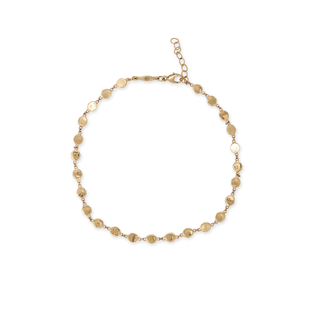 Small Hammered Disc Anklet