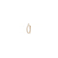 Small Inside Out Pave Diamond Heart Shape Mini Hoop