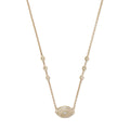 Diamond Marquise Pave Double Halo Eye Necklace