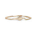 Pavé Marquise Diamond Snake Head Rolo Chain Bracelet