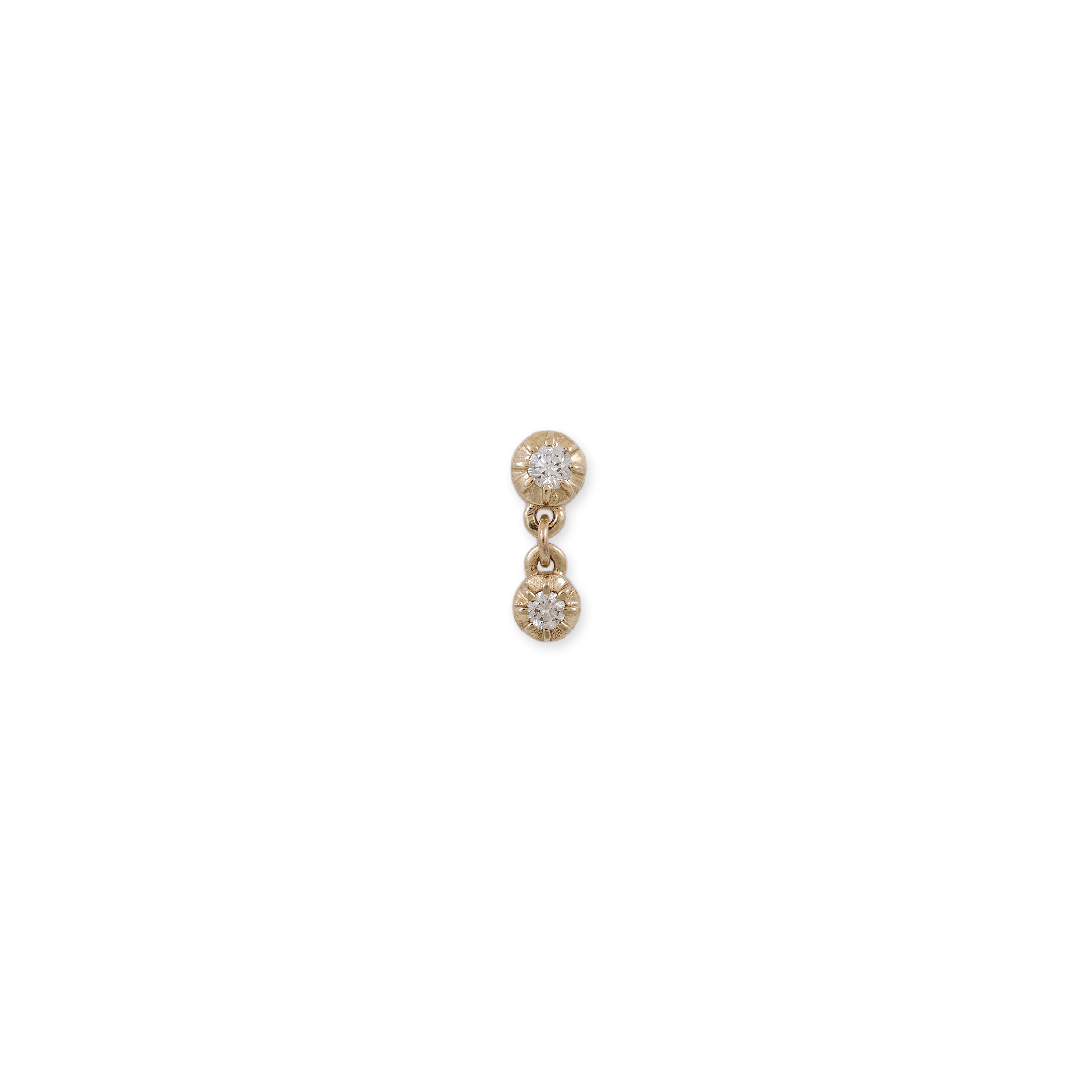 1 + 1 Graduated Round Sophia Diamond Drop Stud Earring