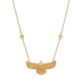 Small Yellow Pearl Thunderbird 2 Diamond Necklace