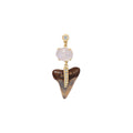 Sophia Diamond + 1 Moonstone Pave Shark Tooth Drop Stud