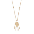 Cut Out Hamsa Diamond Shower Necklace