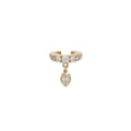 Upside Down Teardrop Sophia Diamond Shaker Pave Ear Cuff
