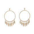 Front Facing 13 Diamond Hammered Elongated Teardrop Shaker Hoops