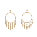 Front Facing 7 Diamond Hammered Elongated Teardrop Shaker Hoops