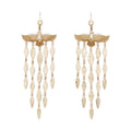 Diamond Thunderbird + Hammered Marquise Chandelier Earrings