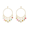 Gemstone + Pave Thunderbird Shaker Front Facing Hoop